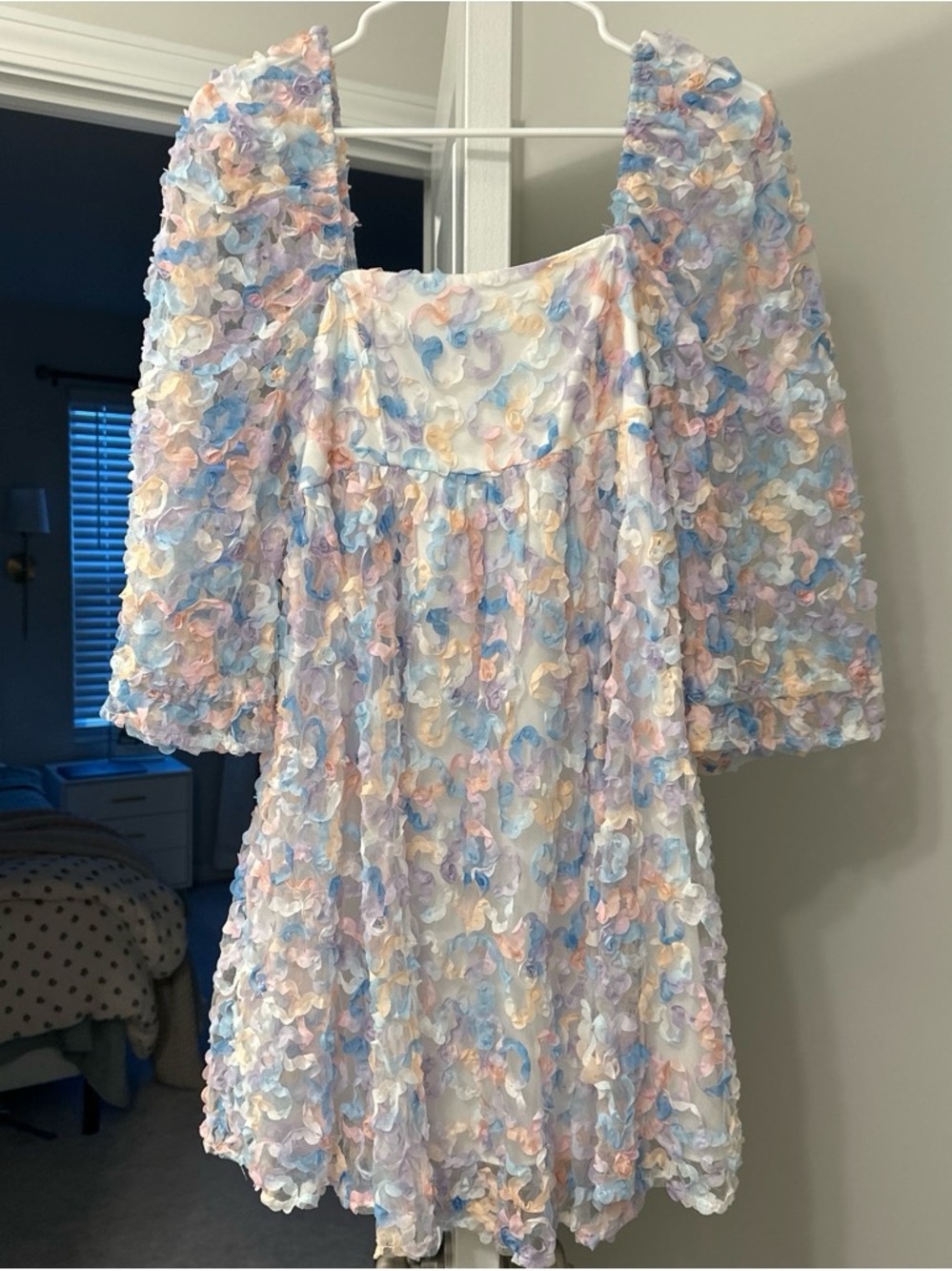 Square neck floral dress
